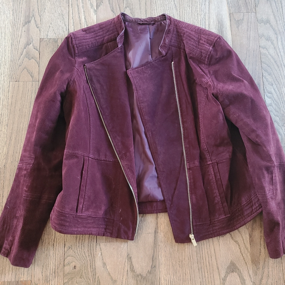 leather jacket birgandy